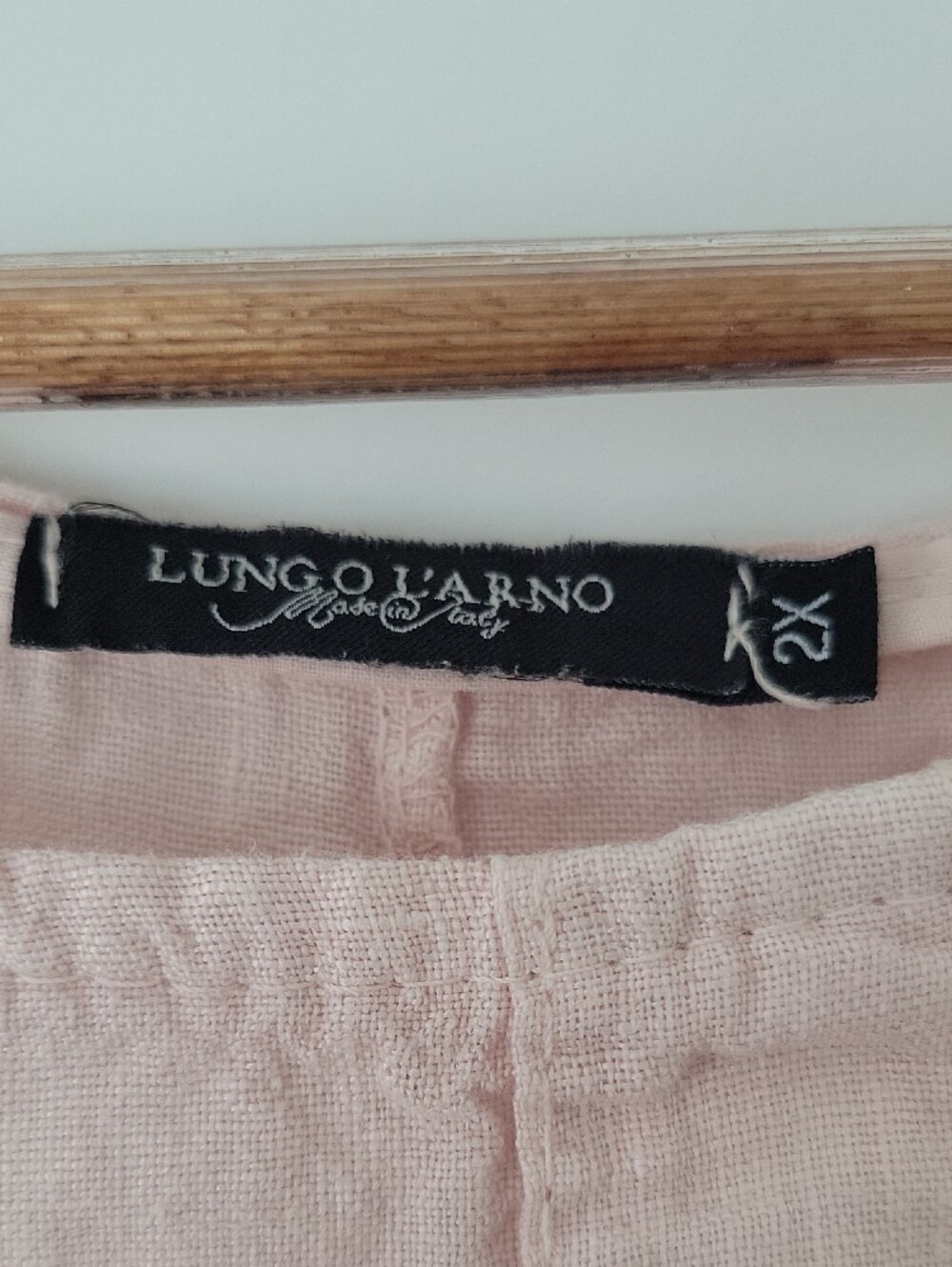 Lungo L'Arbo Pastel Pink Linen Lagenlook Tunic with Front Pockets - Picture 2 of 7